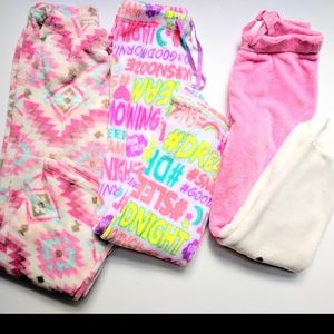 Justice Girls Plush Pajama Pants Set Size 12